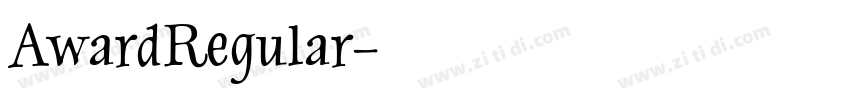 AwardRegular字体转换