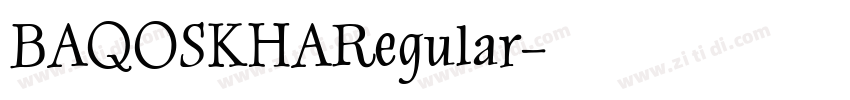 BAQOSKHARegular字体转换
