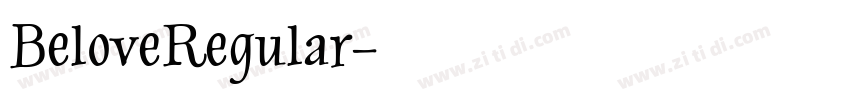 BeloveRegular字体转换