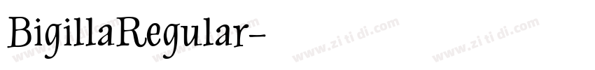 BigillaRegular字体转换