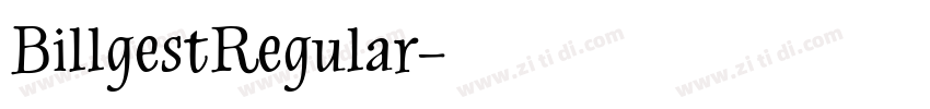 BillgestRegular字体转换