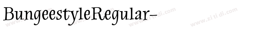 BungeestyleRegular字体转换