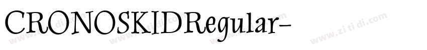 CRONOSKIDRegular字体转换