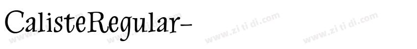 CalisteRegular字体转换