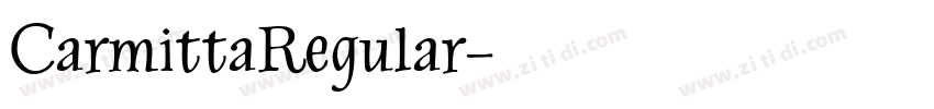 CarmittaRegular字体转换