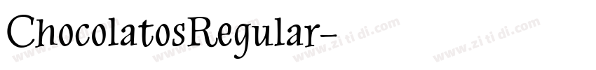 ChocolatosRegular字体转换