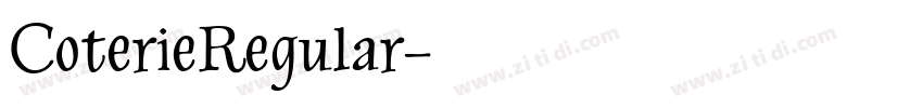 CoterieRegular字体转换