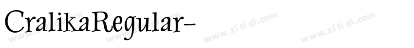 CralikaRegular字体转换