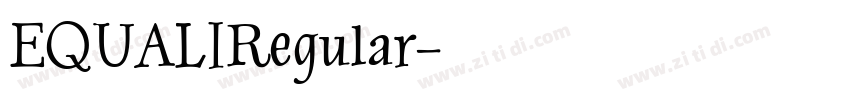 EQUALIRegular字体转换
