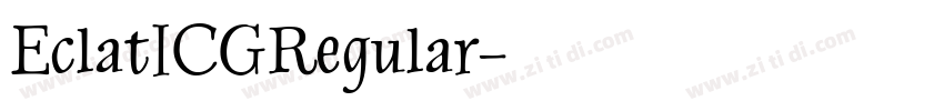 EclatICGRegular字体转换