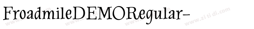 FroadmileDEMORegular字体转换