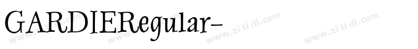 GARDIERegular字体转换