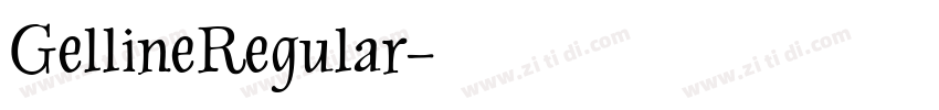 GellineRegular字体转换
