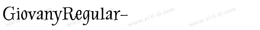 GiovanyRegular字体转换