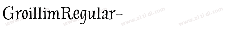 GroillimRegular字体转换