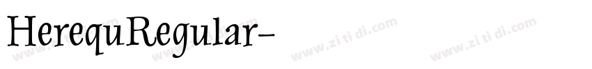 HerequRegular字体转换