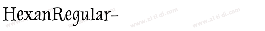 HexanRegular字体转换
