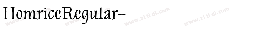 HomriceRegular字体转换