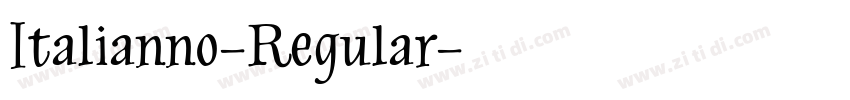 Italianno-Regular字体转换
