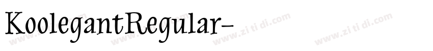 KoolegantRegular字体转换