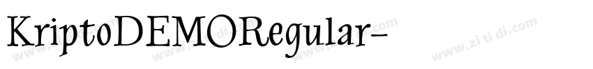 KriptoDEMORegular字体转换