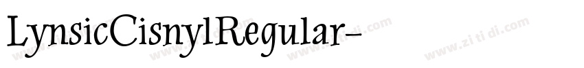 LynsicCisnylRegular字体转换