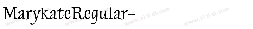 MarykateRegular字体转换