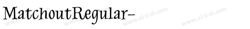 MatchoutRegular字体转换