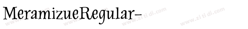 MeramizueRegular字体转换