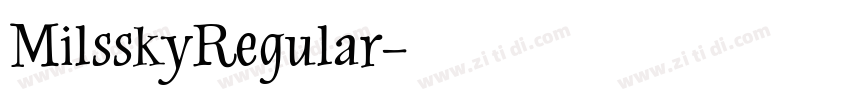 MilsskyRegular字体转换