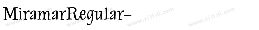 MiramarRegular字体转换