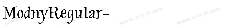 ModnyRegular字体转换