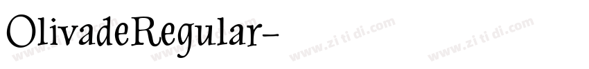 OlivadeRegular字体转换