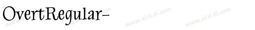 OvertRegular字体转换