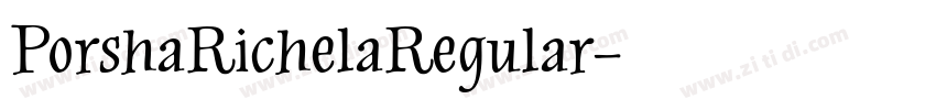 PorshaRichelaRegular字体转换