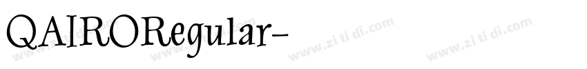 QAIRORegular字体转换
