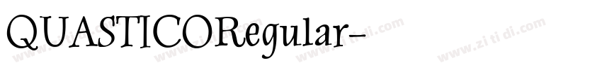 QUASTICORegular字体转换