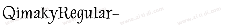 QimakyRegular字体转换