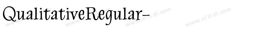 QualitativeRegular字体转换
