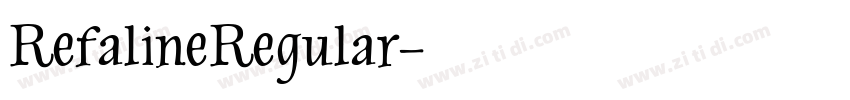 RefalineRegular字体转换
