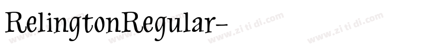 RelingtonRegular字体转换