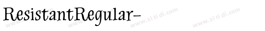 ResistantRegular字体转换