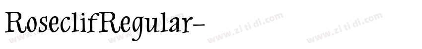 RoseclifRegular字体转换