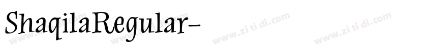 ShaqilaRegular字体转换