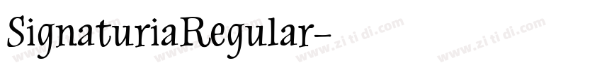 SignaturiaRegular字体转换