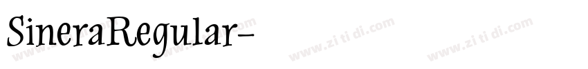 SineraRegular字体转换