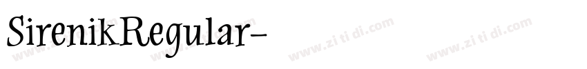 SirenikRegular字体转换
