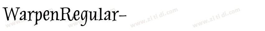 WarpenRegular字体转换