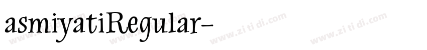 asmiyatiRegular字体转换