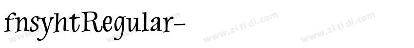 fnsyhtRegular字体转换